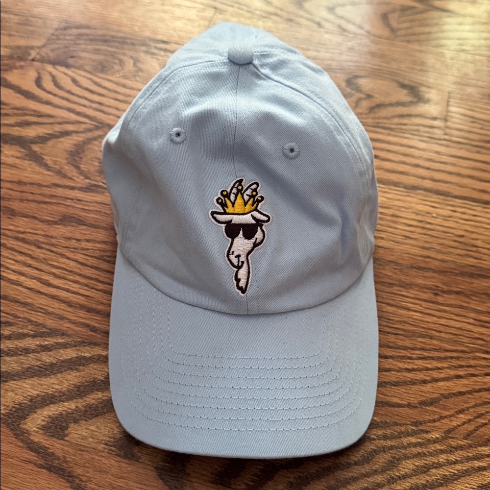 Kids Blue Hat with Embroidered Design